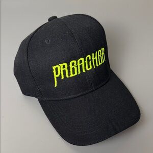 Christian Black Cap with Neon Yellow Embroidery
